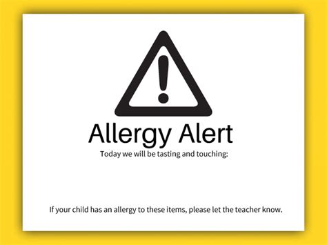 Allergy Alert Sign – Deeper KidMin