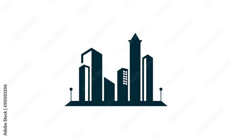 skyscraper logo vector Stock Vector | Adobe Stock