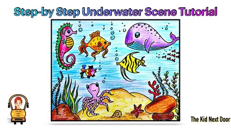 Underwater Life Drawing For Kids