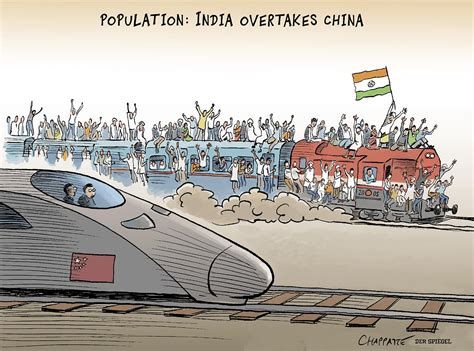 Chappatte Cartoons on Twitter: "Population: India overtakes China - © Chappatte in Der Spiegel ...