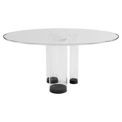 Modern 6 Seater Oak Round Circular Dining Table, Black and White Oak For Sale at 1stDibs