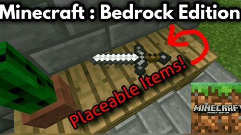 Minecraft : Bedrock Edition || How to place Items || Commands Tutorial - YouTube