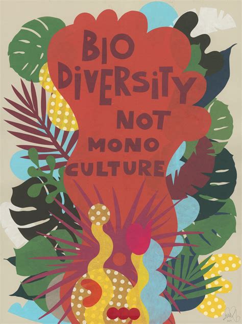 Biodiversity Not Monoculture | work of art by Favianna Rodriguez