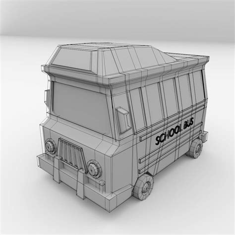 Cartoon School Bus - 3D Model by firdz3d