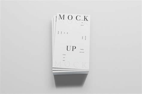 Minimalist Business Card Mockup in Top Sight (FREE) - Resource Boy