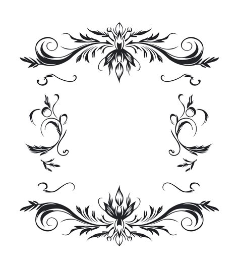 vector Ornate vintage frames black and white manually created editable eps 35157676 Vector Art ...