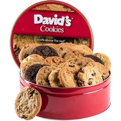 David's Cookies Fresh Baked Cookies Gift Tin, 24 count, 2 lbs - Walmart.com - Walmart.com