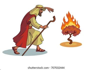 Clipart Moses And Burning Bush