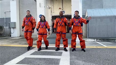 Artemis 2 crew walks out of historic NASA building in launch dress rehearsal - Space Showcase