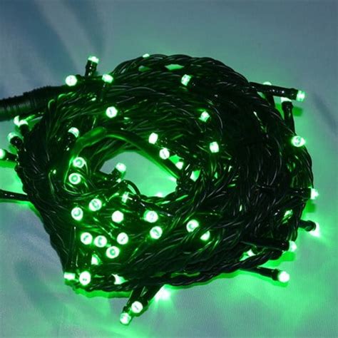 Perfect Holiday - 100 LED Green Wire String Light w/ connector - Green - Walmart.com