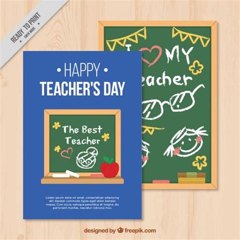 Free Vector | Happy teachers day card template