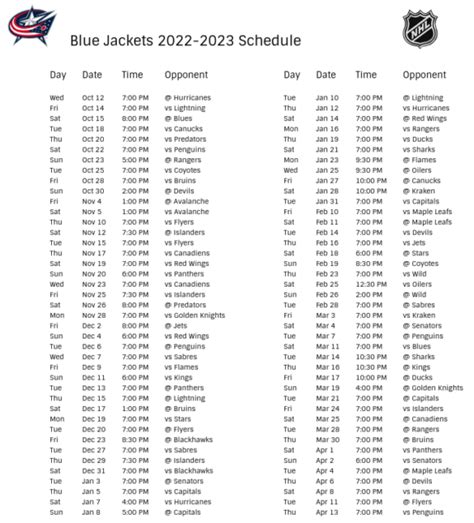 Columbus Blue Jackets Schedule 2024 24 - Jacki Letizia