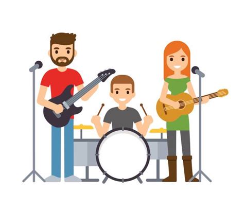 Rock Band Clip Art, Vector Images & Illustrations - iStock