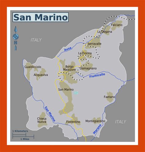 Map of San Marino | Maps of San Marino | Maps of Europe | GIF map | Maps of the World in GIF ...