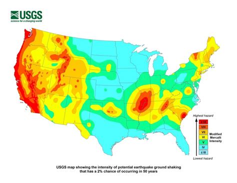 New Map Shows Earthquake Prone Places Across U.s. | Time - Usgs ...