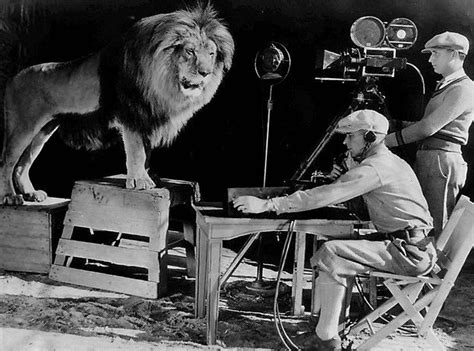 Filming the MGM lion - 1924 : r/OldSchoolCool