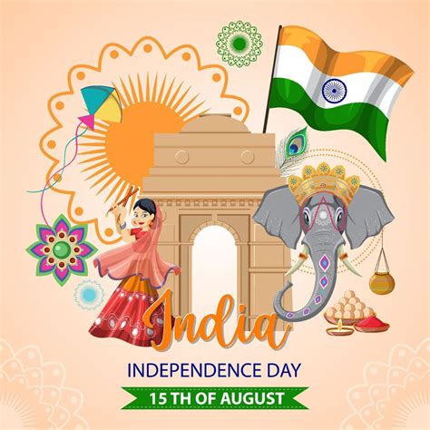 India Independence Day Poster 7092034 Vector Art at Vecteezy