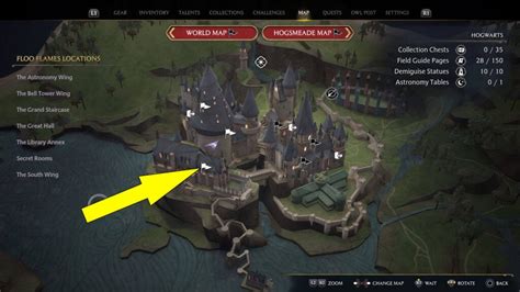 Great Hall Field Guide Page Locations - Hogwarts Legacy