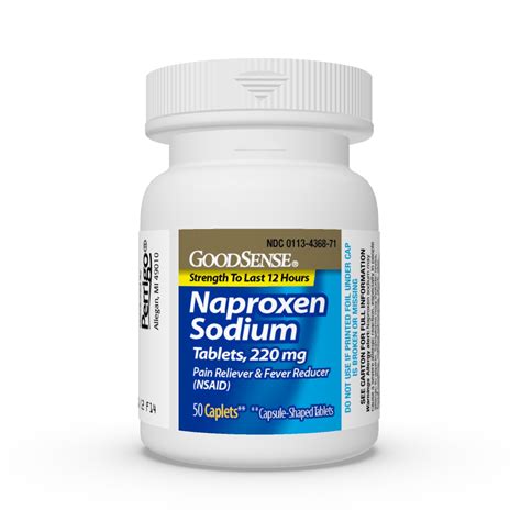 GoodSense® Naproxen Sodium Tablets, 220 mg, Pain Relief, 50 ct