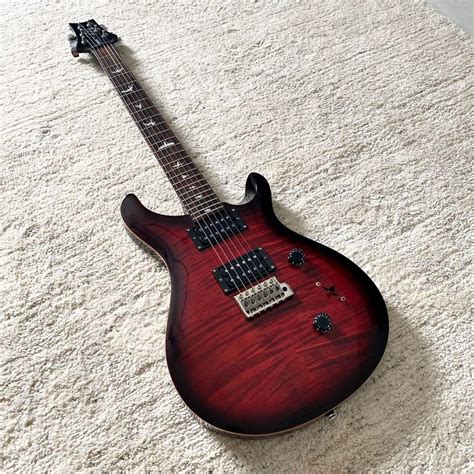 PRS SE Custom 24 Fire Red Burst, Electric Guitar, Music & Media, Music Instruments on Carousell