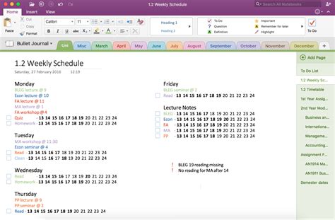 Onenote Bullet Journal Template | TUTORE.ORG - Master of Documents