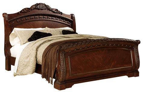 North Shore Queen Sleigh Bed from Ashley (B553-77-74-75) | Coleman Furniture