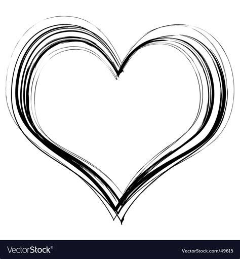 Scribble heart Royalty Free Vector Image - VectorStock