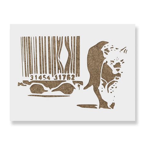 Barcode Tiger Banksy Stencils - Stencil Revolution