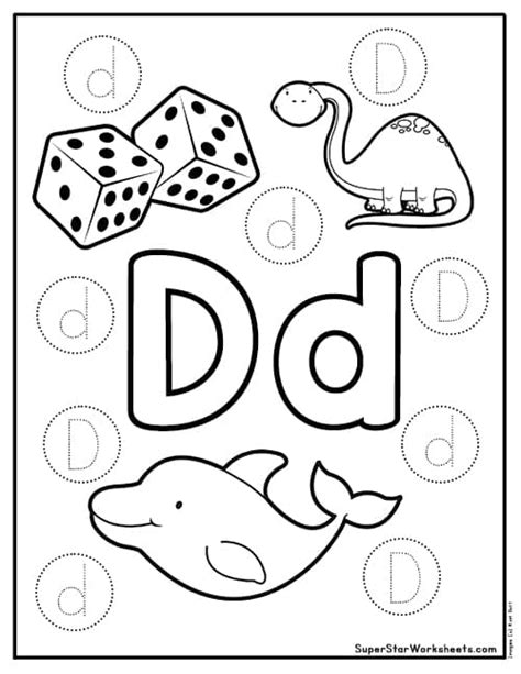 Letter D Worksheets - Superstar Worksheets