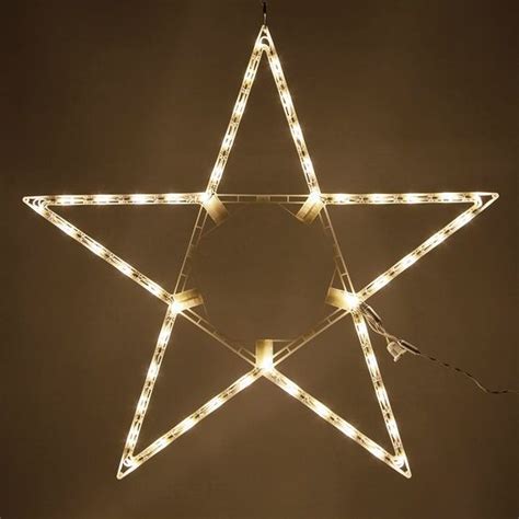 LED 5 Point Folding Star, Warm White Lights - Yard Envy