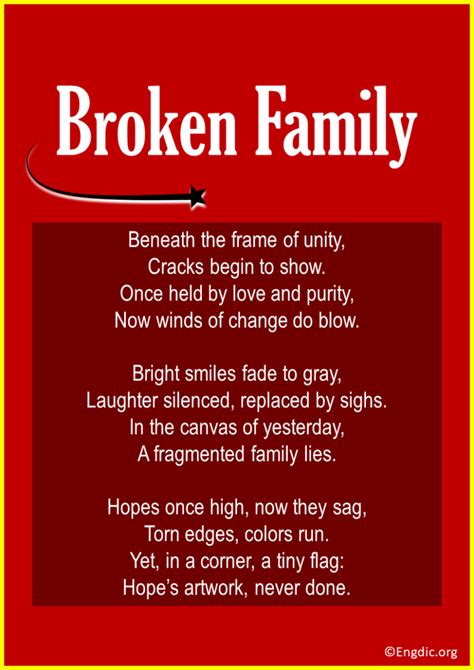 10 Short Poems about Broken Family & Their Relationships - EngDic