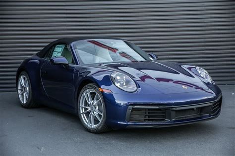 2021 Porsche 911 Carrera 10 Miles Gentian Blue Metallic 2d Cabriolet 3.0l H6 Tur