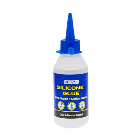 BAZIC Silicone Glue 3.38 Oz. (100 mL), Waterproof Crack Resistant, Quick Repair for Glass Window ...