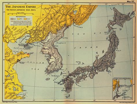 Map of Japan: The Russo-Japanese War 1904-1905