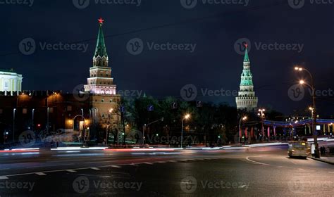 Towers of Moscow Kremlin at night 11867105 Stock Photo at Vecteezy