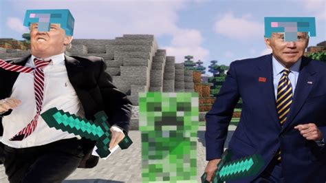 Trump & Biden play Minecraft - YouTube