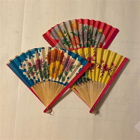 3 Asian Wood Folding Fans Decorative Ornate Hand Held Paper | Etsy in 2020 | Paper fans, Vintage ...