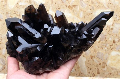 2020 Natural Black Gemstone Crystal Cluster Specimen Eliminate Negative ...