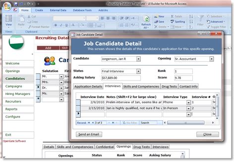 ms access form templates