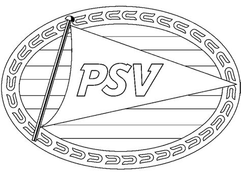 Eredivisie logo kleurplaten: PSV