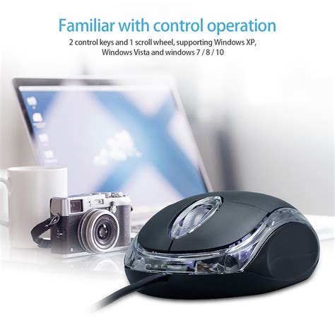 Mouse Durable Wired Game 3-Button Smooth Wheel Quiet Wired , 1200DPI ...