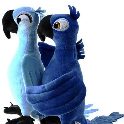 New Rio 2 Movie 35cm Cartoon Plush Toys Dolls Blue Parrot Blu & Jewel ...