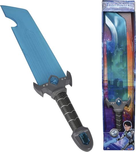 Simba 109212286 Trollhunters Trolljäger Sword with Light and Sound / 62 cm/Cool LED Blue Tone