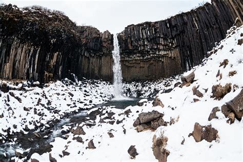 Skaftafell National Park View During Winter Snow Which Located In ...