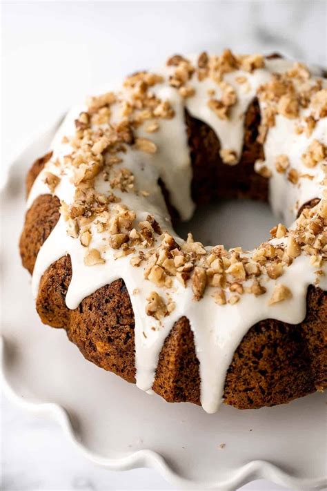 Carrot Bundt Cake with Cream Cheese Glaze - Ahead of Thyme