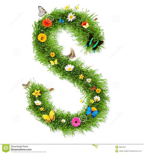 Spring letter S | Floral letters, Letter a crafts, Holiday fonts