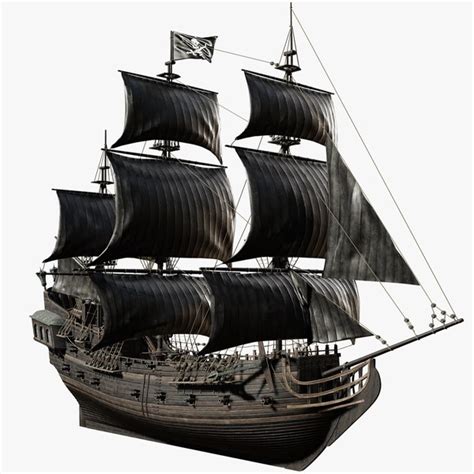 3d model pirate ship decks