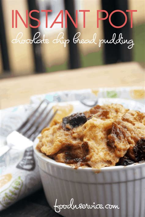 Instant Pot Chocolate Chip Bread Pudding Made For Two