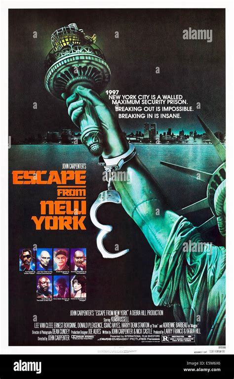 ESCAPE FROM NEW YORK, Kurt Russell, Lee Van Cleef, Ernest Borgnine ...