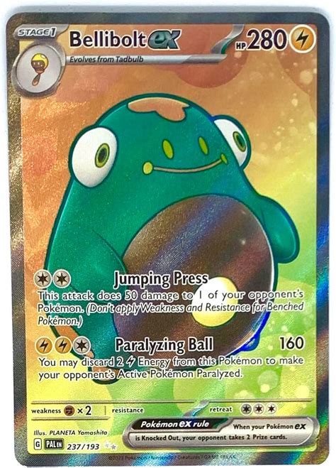 Amazon.com: Pokemon - Bellibolt ex 237/193 - Paldea Evolved - Full Art Ultra Rare Card : Toys ...